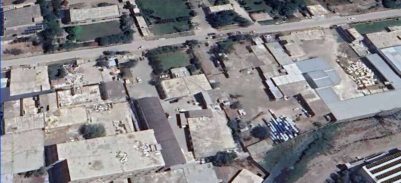 Aerial view of the Shakir & Associates facility at Industrial Estate, Hayatabad